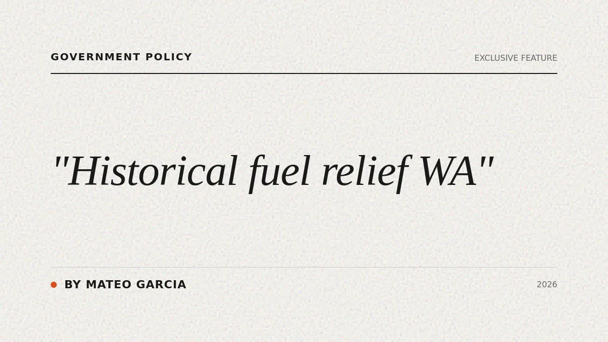 The History of Fuel Relief in Western Australia: From Past Crises to the 2026-27 Budget